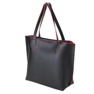 Imagem de Bolsa Social Feminino Couro Ecológico Premium Elegante Bolso Ziper Casual (Preto)