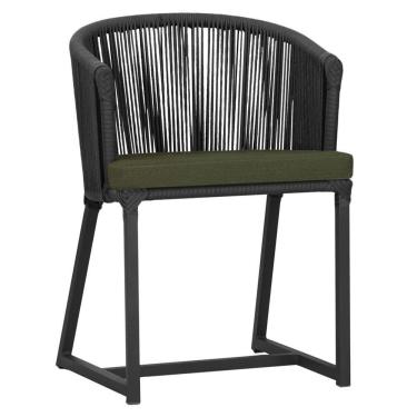 Imagem de Cadeira De Jantar Noronha Alumínio Preta E13 Trama Original Preto