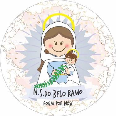 Imagem de Painel de Lona Redondo Santinhos Católicos Nossa Senhora do Belo Ramo 