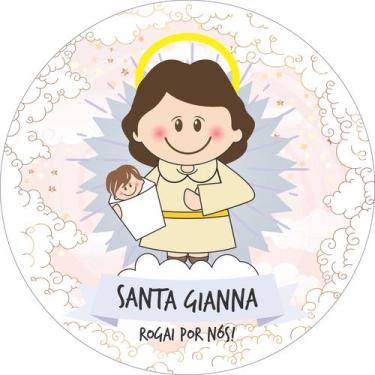 Imagem de Painel de Lona Redondo Santinhos Católicos Santa Gianna - Fabrika De F