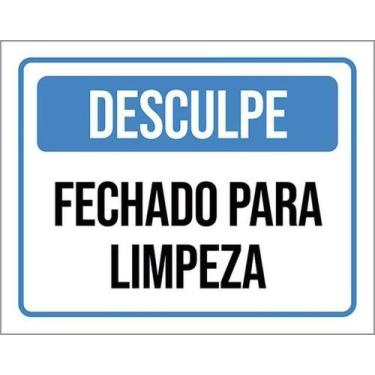 Imagem de Kit 3 Placas Desculpe Fechado Para Limpeza 36X46 - Sinalizo
