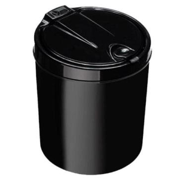 Imagem de Lixeira de Pia Com Tampa Click 3 Litros Cesto de Lixo Cozinha Preta Vi
