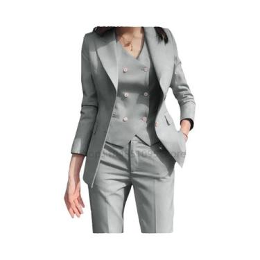 Imagem de Blazer Slim Fit Para Mulheres, Moda De Outono De Alto Padrão Para Escr