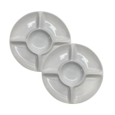 Imagem de Petisqueira Prato em Melamina 23cm 5 Divisórias Porção - Fx