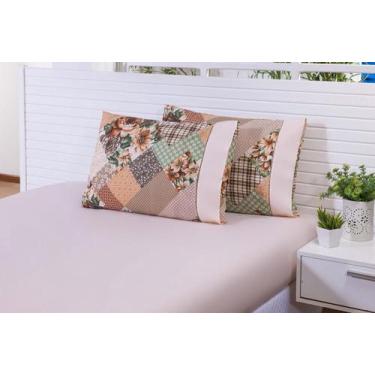 Imagem de Jogo Lençol 3Pç Cama Viúva 188M X 1,28M X30 150 Fios Salmon - MRR CONF