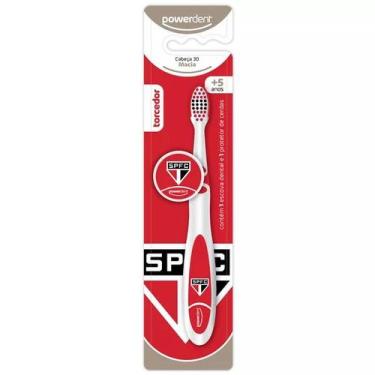 Imagem de Escova de Dentes Infantil Torcedor Time de Futebol Powerdent, São Paul