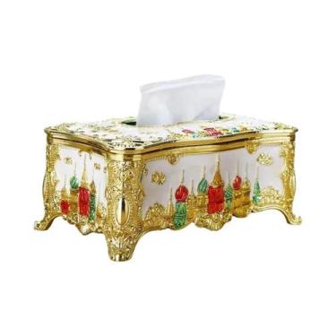 Imagem de Caixa De Lenços Plástica Estilo Europeu Para Casa, Cozinha, Sala De Es