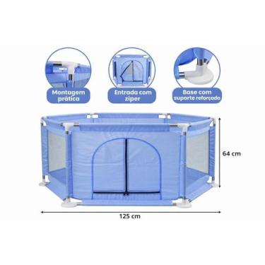 Imagem de Cercadinho Bebê Chiqueirinho Infantil Portátil Dobrável Grande - Davin