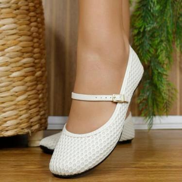 Imagem de Sapatilha Moleca Mary Jane Feminina Retrô Boneca 5726.132 Cor:Branco O
