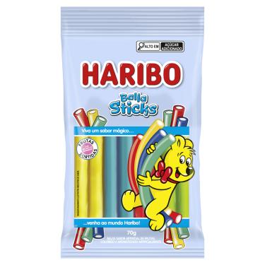 Imagem de BALA DE GELATINA STICKS COLOR 70G HARIBO