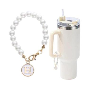 Imagem de Pingente De Letra Stanley Cup Com Corrente De Pérolas Para Decoração D