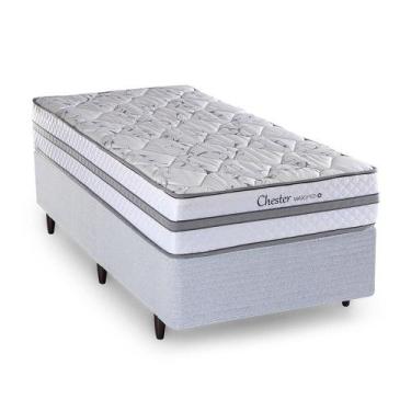 Imagem de Cama Box Solteiro Desmontável Herval Chester, Molas Maxspring, 63x88x1