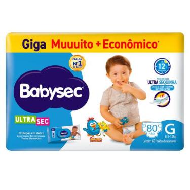 Imagem de Fralda Descartável Babysec Galinha Pintadinha Ultrasec Giga G 80 Unida