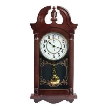 Imagem de Relógio De Parede De Plástico Com Pêndulo Vintage 50Cm