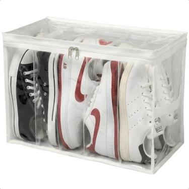 Imagem de Colmeia Fechada Organizadora Sapatos Tenis Bolsa Vertical 44x24x32 Com