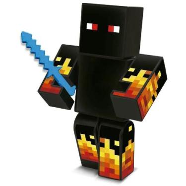 Imagem de Boneco Athos Com Acessórios Youtuber Gamer Skin Minecraft Algazarra