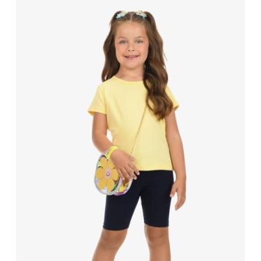 Imagem de Bermuda Ciclista Infantil Feminina Rovi Kids Azul, 4, Azul