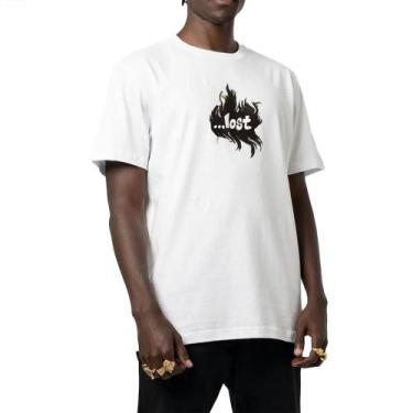 Imagem de Camiseta Lost Lost Flames SM25 Masculina Branco, G, Branco