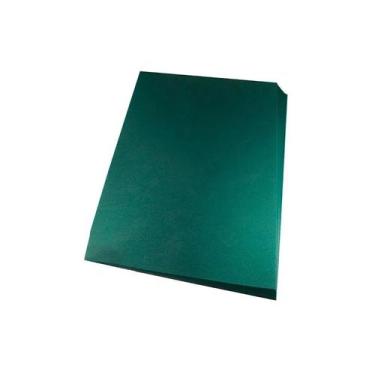 Imagem de Capa para encadernação Ofício Verde PP Couro 0,30mm 100un - Lassane
