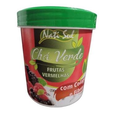 Imagem de Chá Verde Solúvel - Frutas Vermelhas - 250g - Com Colágeno - Natisul