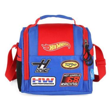 Imagem de Lancheira Bolsa Térmica Escolar Juvenil Original Hot Wheels -, Azul