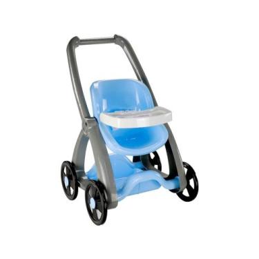 Imagem de Carrinho de Boneca Bebezinho Real Azul - Roma Brinquedos
