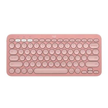 Imagem de Teclado bluetooth logitech pebble keys 2 k380s rosa 920-011791, Rosa, 