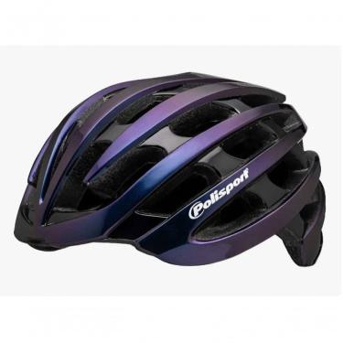 Imagem de Capacete Light Road para Ciclismo com Ventilacao Design Aerodinamico Camaleao e Preto Polisport g