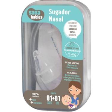 Imagem de Aspirador Sugador Nasal Sana Babies Bico Extra Estojo Branco