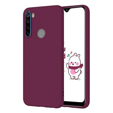 Imagem de Capa de silicone macio de cor sólida Candy para Xiaomi para Redmi Note 8T 8 7 7A 6 6A 5 Pro Capa de telefone fosca de TPU macio para Redmi Note 9 9S, vermelho escuro, para Redmi 8A
