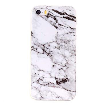 Imagem de CHAJIJIAO Capa ultrafina para iPhone 5 & 5s & SE estampa de mármore preto TPU macio capa traseira protetora capa traseira para telefone (Cor: Cor 4)
