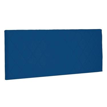 Imagem de Cabeceira Painel Casal 1,40m Esmeralda Suede Azul Marinho
