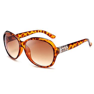 Imagem de Óculos de Sol Vintage Redondo Feminino Retro Designer Clássico Óculos de Sol Moda Grande Gradiente Feminino Óculos de Sol, Leopardo, Outros