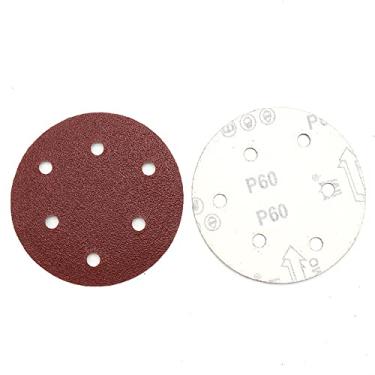 Imagem de 5/10PCS 125mm Gancho & Discos de lixa de laço Lixa de 6 furos Almofadas de lixadeira orbital 40-800 grão, P120,5 PCS