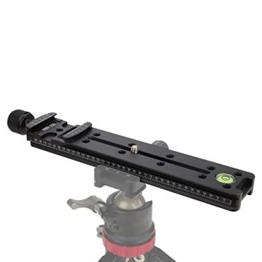 Imagem de Trilho de câmera Nodal Slide 200 mm Grampo de placa de liberação rápida com parafusos de anel D para tripé DSLR, cabeça esférica monopé para fotografia panorâmica de close-up