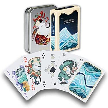 Imagem de Oroora Bohwa Tichu Board Game With Card Case - 100% Waterproof Plastic Playing Cards, Poker Size, Quality Embossed - 1 Deck + Case