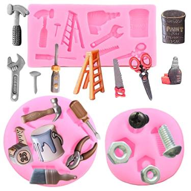 Imagem de Mujiang Ferramentas de Construção Moldes de Silicone para Doces de Chocolate Sugarcraft Topper de Cupcake Decoração de Bolo