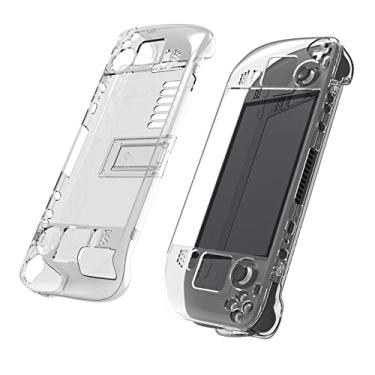 Imagem de 2 in 1 Crystal Clear Protective Back Case Shell for Steam Deck Game Console