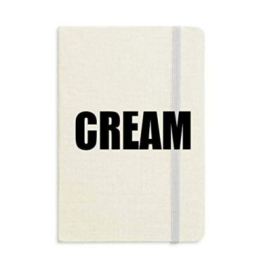 Imagem de Caderno com nome de cor creme capa dura clássico diário A5 presente