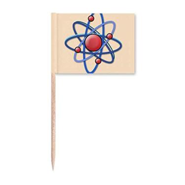 Imagem de Marcadores de palito de dente com padrão de núcleo atômico para decoração de festa