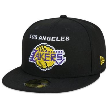 Imagem de Bone New Era 59Fifty Nba Los Angeles Lakers Tecnologic Aba Reta Preto