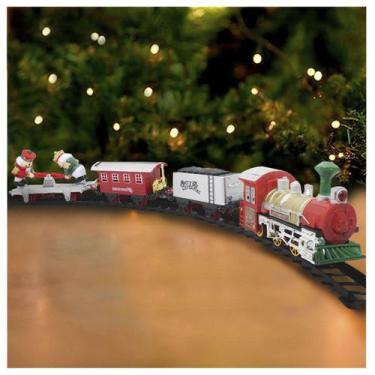 Imagem de Trem Locomotiva Decorativa Natal Papai Noel Musical Com Led - Gici Chr