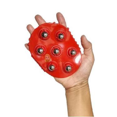 Imagem de Massageador Corporal Com As Mãos Luva 7 Bolas De Aço Esferas - Ns