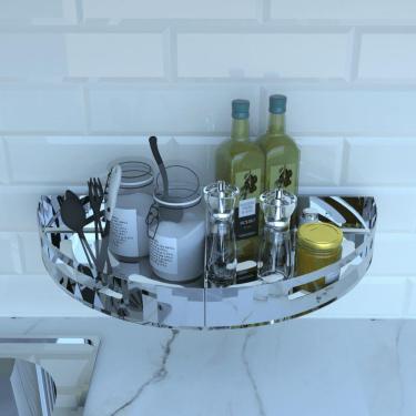 Imagem de Porta Temperos e Condimentos de Parede Inox Multiuso