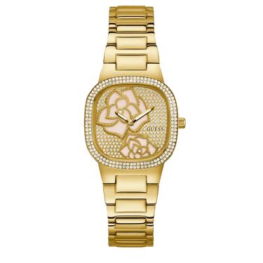 Imagem de Relógio GUESS feminino flor dourado analógico GW0544L2