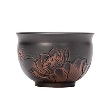 Imagem de Xícara de chá Kung Fu de cerâmica roxa de 110 ml xícara única Zen retrô conjunto de chá de cerâmica doméstica