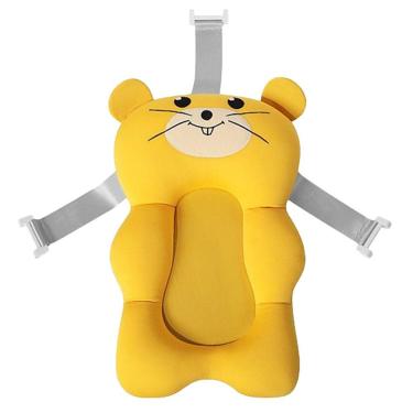 Imagem de Almofada para Banho do Bebê de Suporte para Banheira Infantil Universal com 3 Alças de Encaixe Bichinhos Felizes
