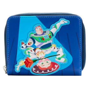 Imagem de Loungefly Pixar Moments Toy Story Jessie & Buzz Zip Around Wallet Toy Story Tamanho nico, Blue
