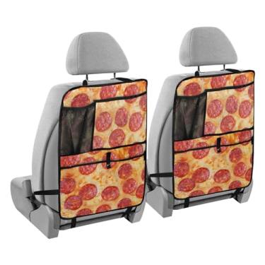 Imagem de Pizza Pepperoni Visit My Page Protetores de carro banco traseiro suporte para tablet banco traseiro organizador de carro tapetes infantis atrás do assento do carro