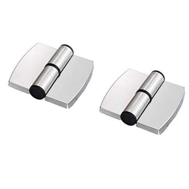 Imagem de 2 peças de aço inoxidável, divisória de vaso sanitário, acessórios de conexão, hotel, shopping center, dobradiça de mola de fechamento automático (lado esquerdo)